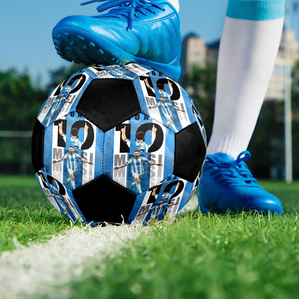 1pc Messi Soccer Ball Size 5 Indoor Soccer Ball Fashion Colorful Backyard Game - Great For Sports Fans Gift HE14