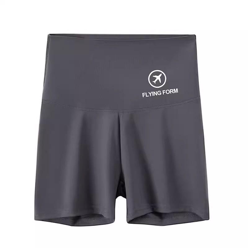 Women's High Waist Tummy Control Three-Quarter Summer Yoga Pants - Shark Skin, Seamless, Anti-Roll, Anti-Exposure Base Layer Shorts