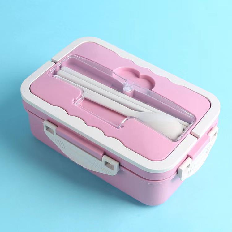 Wheat Straw Insulated Microwave-Safe Bento Lunch Box for Office & Students