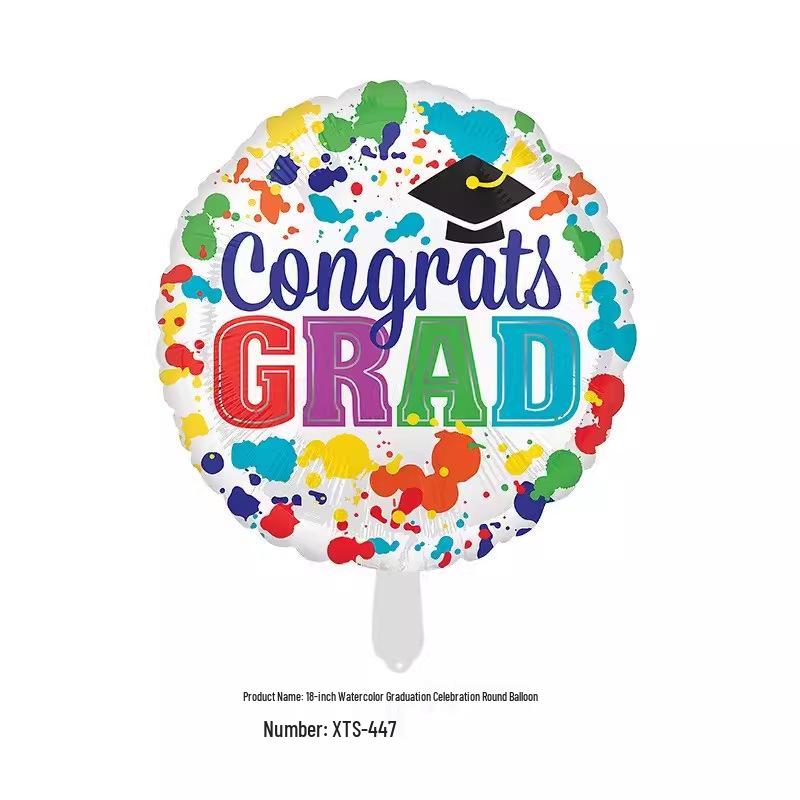 Graduation Ceremony Cartoon Foil Balloons - 2026 Cap Decoration Party Atmosphere