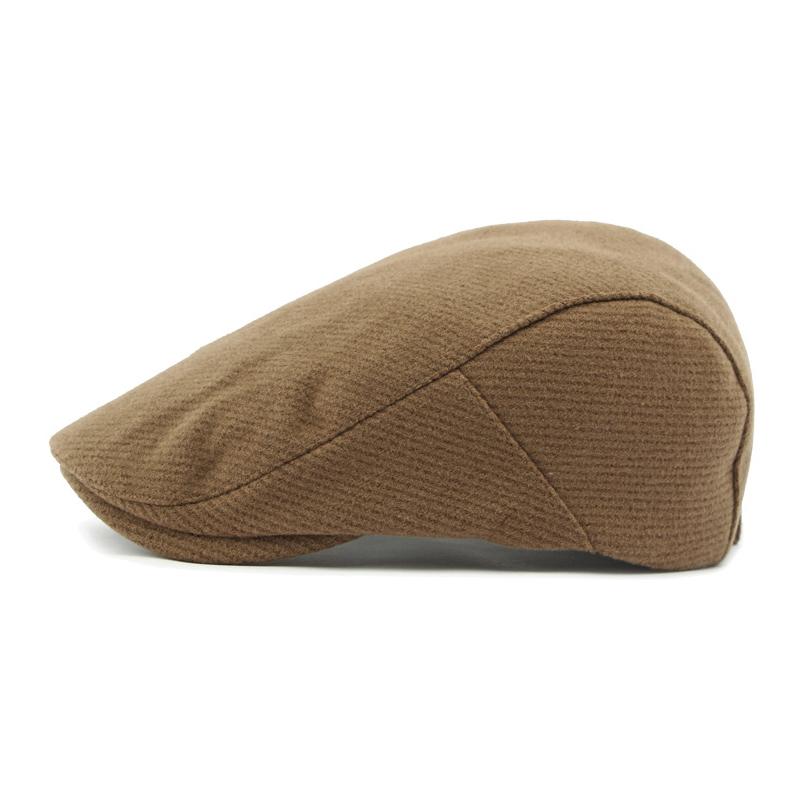 Woolen Hat Women's Autumn Winter Beret Peaked Cap Retro Paintsman's Hat Men's Solid Color Forward Hat