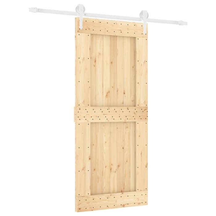VidaXL Porte coulissante et kit de quincaillerie 90x210 cm pin massif, porte intérieure, porte de grange intérieure 3203222