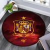 Spain football logo Round Rug, Non Slip Washable Circular Carpet For Living Room Bedroom Playroom, Sports Fan Decor, Holiday Birthday Gift