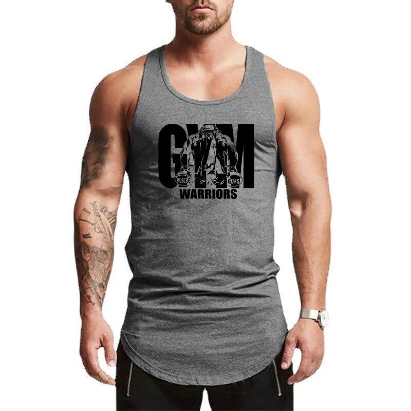 Muscleguys Summer Running Sweat-absorbing Sports Tank Top Men's Sleeveless Fitness Clothes
