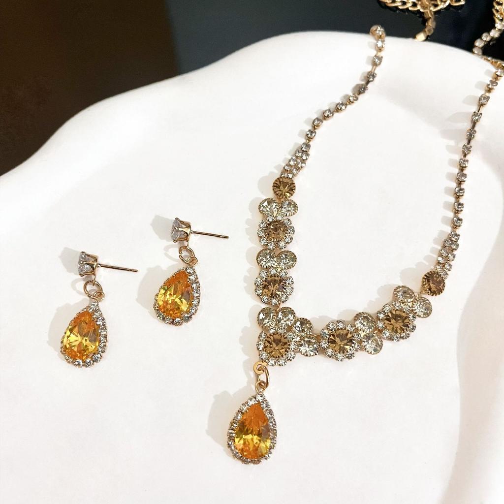 Wedding Women'S Necklace Earrings Set, Bridal Wedding Dress Necklace, Dinner Party Accessories