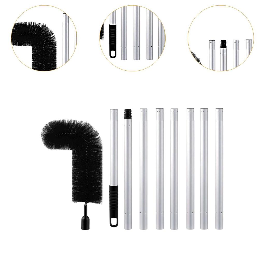 Roofing Tool Home Telescopic Extendable Pole Gutter Cleaning Tool Gutter Brush Cleaner for Debris Twigs Garden Kitchen Bedroom