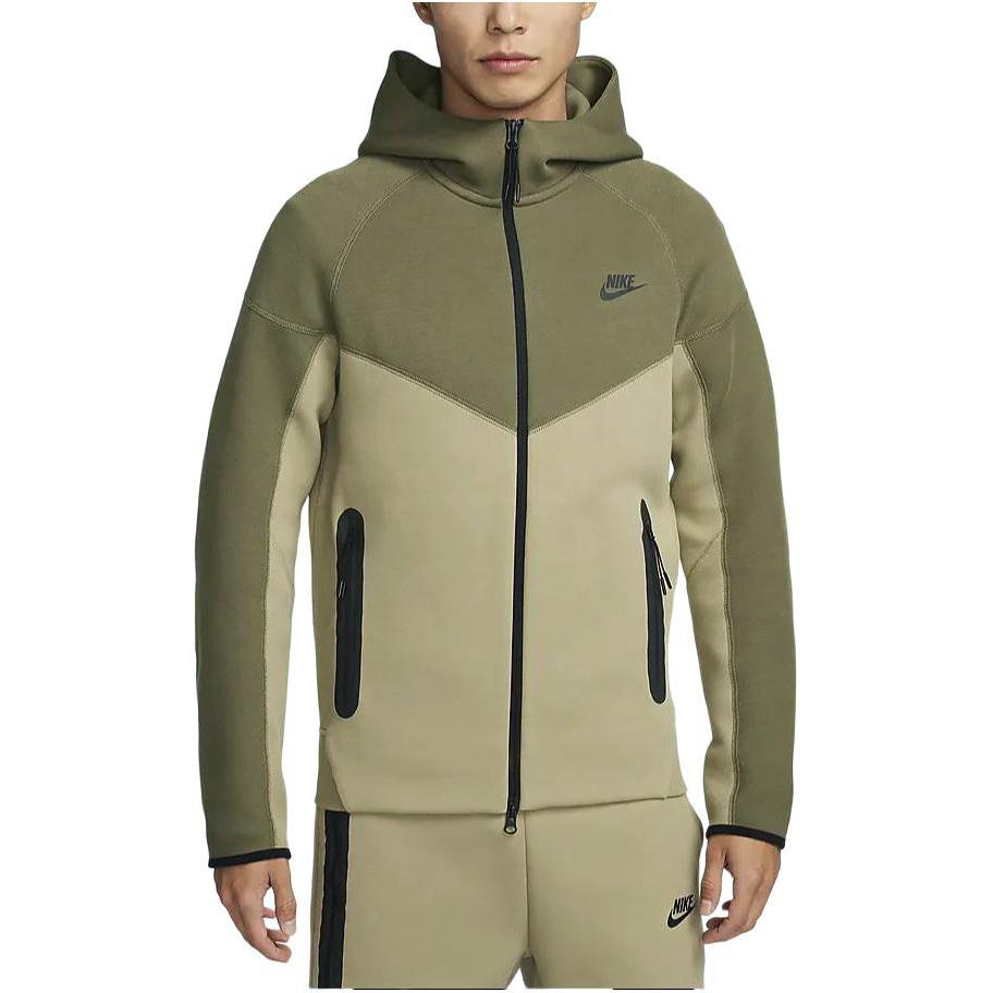 Nike Felpa con cappuccio Tech Fleece Windrunner Uomo Tops Verde Oliva FB7922-276