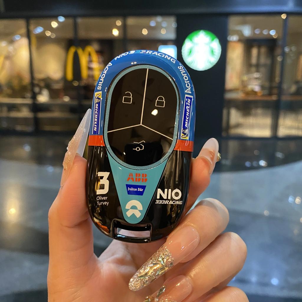 Car Remote Key Case Cover for Nio ET7 ET5 2022 2023 2024 for Weilai NIO ES6 ES8 EC6 ET7 Auto Key Fob Shell Keychain