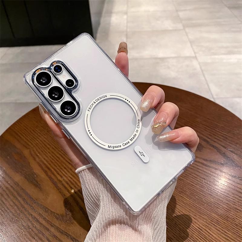 Samsung S24 Ultra Flirty Eyes Metall Handyhülle, S25 Edge Kabelloses Laden Schutzhülle