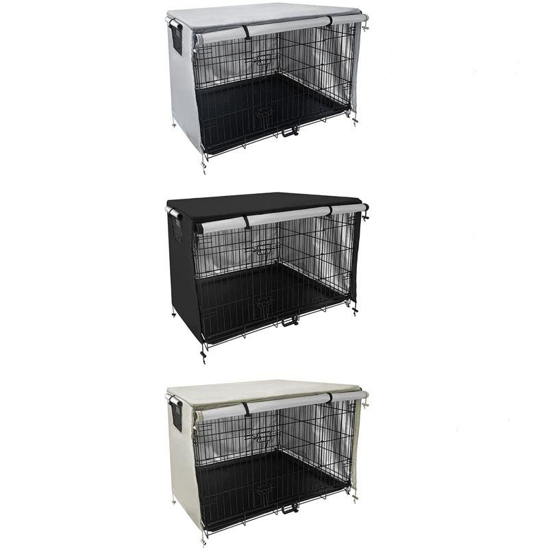 Outdoor Oxford Fabric Pet Cage Cover Garden Patio Dog Crate Cover Windproof Dustproof Anti-UV Cover for Pet Cage
