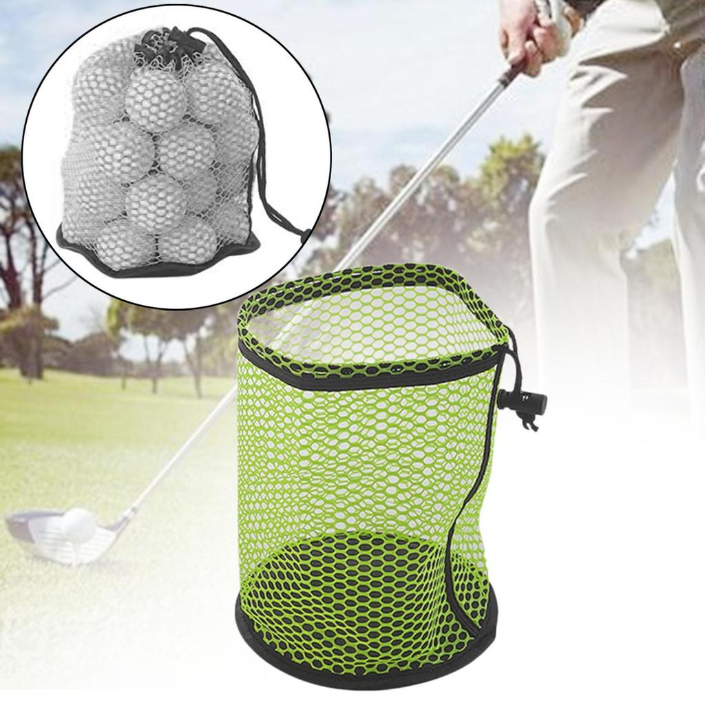 Portable Golf Ball Net Bag Durable Polyester Storage Sack Breathable Mesh Design for Outdoor Travel and Golf Equipment