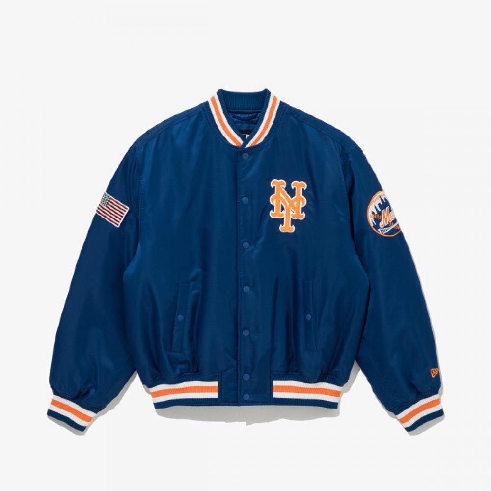 New Era Mlb New York Mets Authentic Stadium Jacket Blue