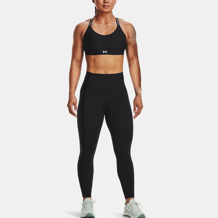 Under Armour Solid High-Waisted Sports Fitness Pants Women Bottoms Black 1377037-001
