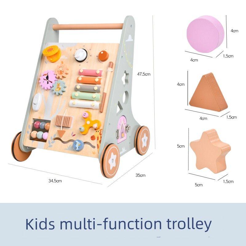 

Младенцы Дети Раннее Образование Многофункциональная Каталка с Ручкой Развивающая Игрушка Бизиборд Игрушка для Малышей Ходьба Деревянная Early education hand push Walker]