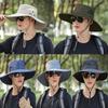 Rybářské klobouky Sluneční kbelíkové klobouky Prodyšný Boonie klobouk pro venkovní rybaření Pláž Turistika Zahrada Široký okraj Ochranný klobouk