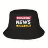 Custom Breaking News I Dont Care Bucket Hat for Unisex Women Printed Summer Beach Sun Camping Cap