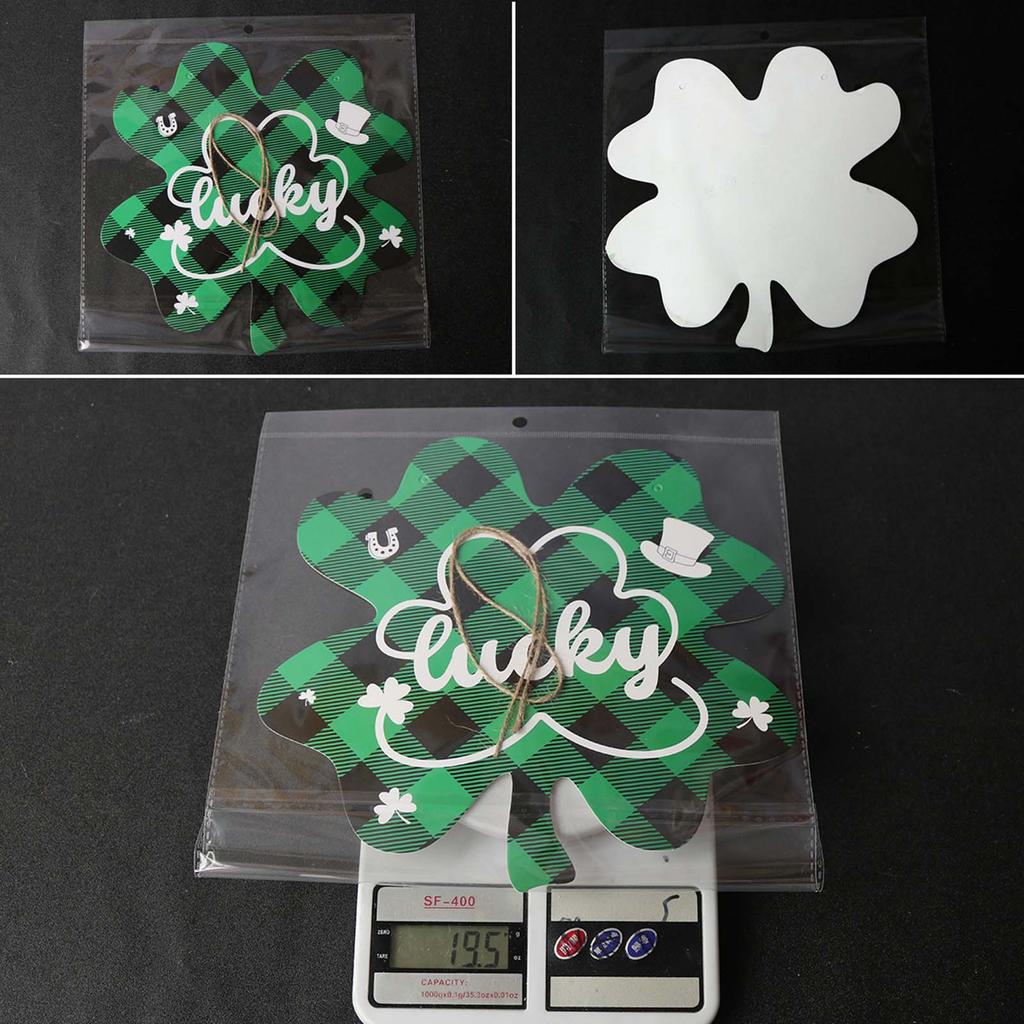 Quality Luck Leaves Door Sign Add Vibrantly Holiday Spirits to Porch or Entryway Irish Hanging Door Decorations