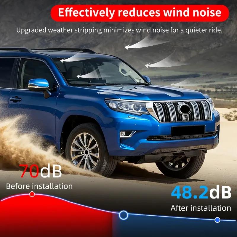 For Toyota 2010-2023 Land Cruiser Prado 150 LC150 Lexus 460 Windshield Glass Rubber Seal Strip wind noise reduction Accessories