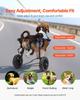 Silla de ruedas para perros de patas traseras, Silla de ruedas ajustable de 2 ruedas para mascotas, Carrito ligero para perros con ruedas amortiguadoras, Silla de ruedas de soporte de movilidad para