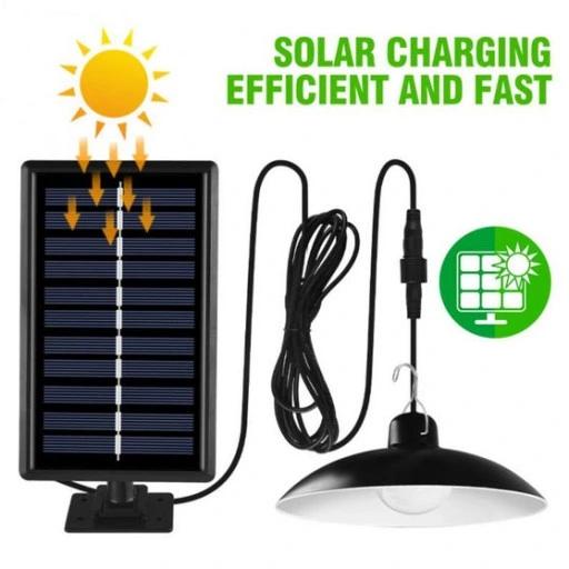 Lampa Żyrandol Led Panel Solarny Kemping Żarówka