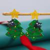 Cartoon Style Stud Earrings Acrylic Material Star Earrings Sweet Tree Earrings  Women Wear