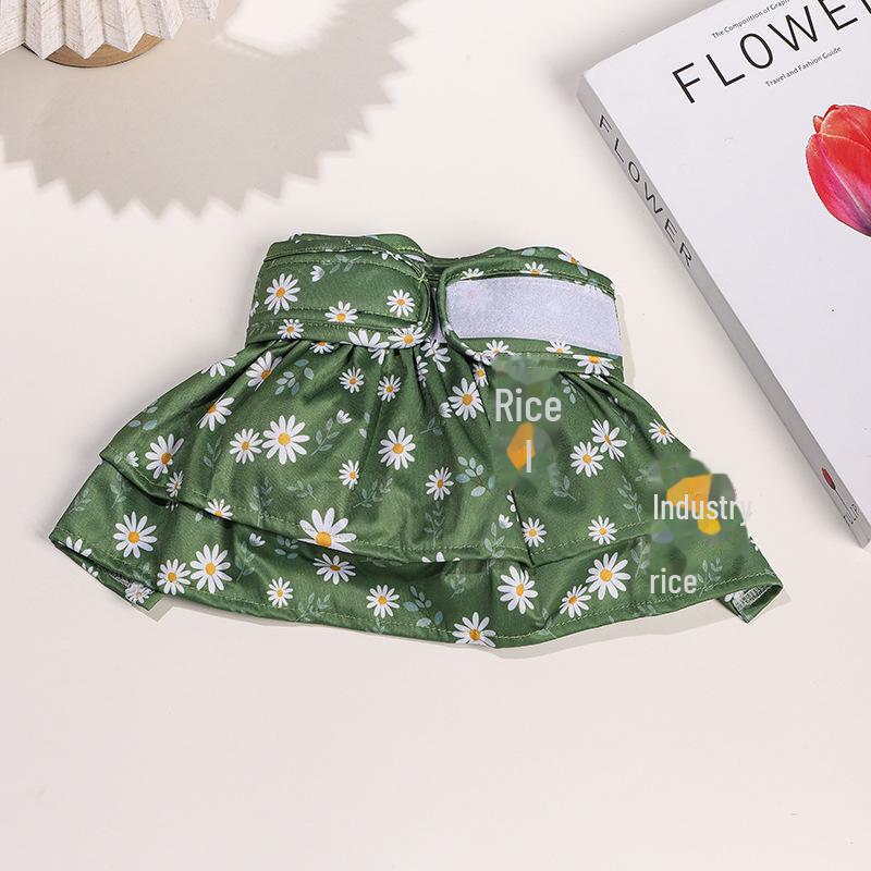 Washable Pet Physiological Pants: Small Dog Plaid Print Menstrual Diapers