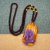 Bestseller Live Stream: Collana Pendente Pixiu Zucca Giada Hetian Viola Sangue Cera di Miele Imitazione per Catena Maglione Autunno/Inverno.
