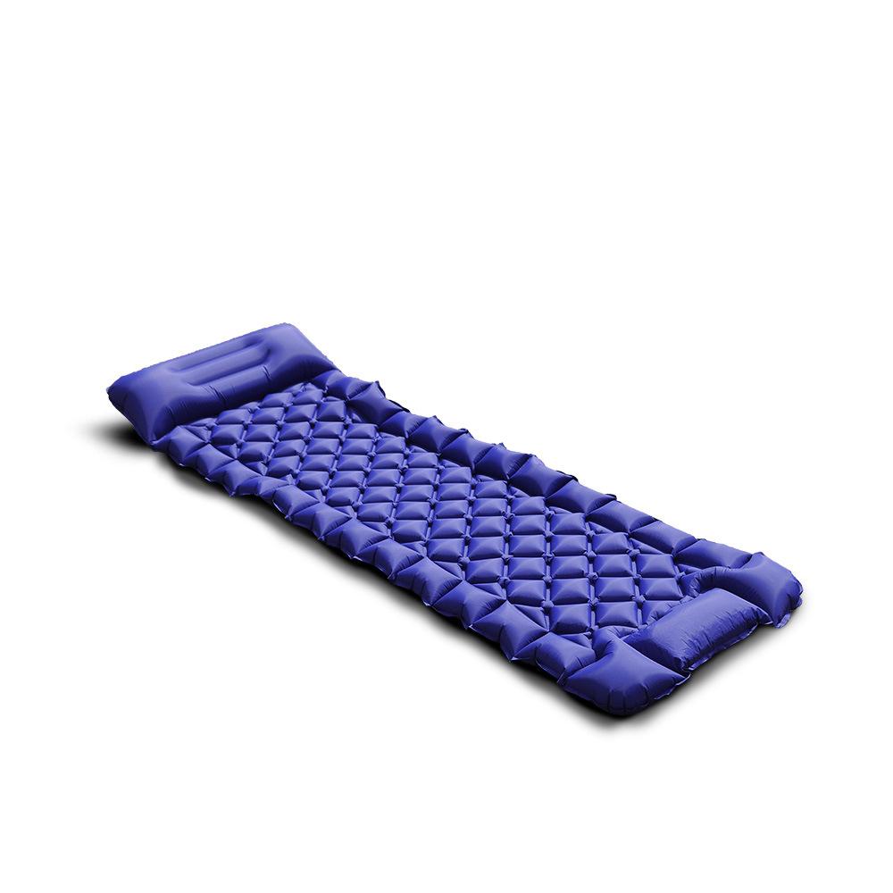 Custom Outdoor Rectangular Inflatable Sleeping & Lunch Break Mat TPU Material Foot Pump Portable Camping Bed фиолетовый