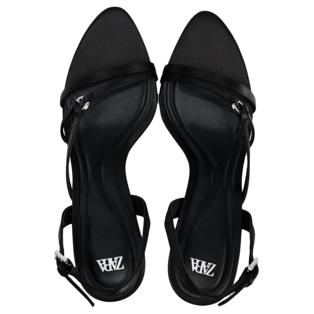 Zara Elegant Open-Toe Strap Sandals 8Cm Women Sandals Black 13307310800