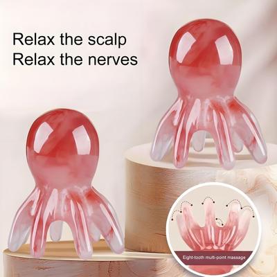Octopus Scalp Massager Head Massage Brush Gua Sha Massage Comb Portable Hair Care Scalp Massage Tool for Relaxation And Stress Relief