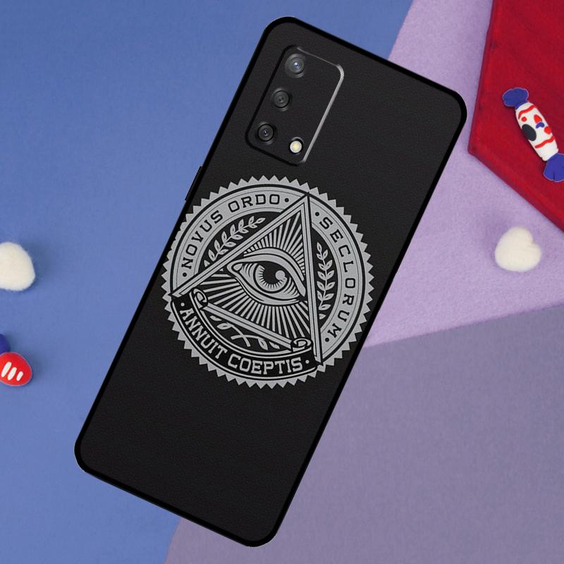 Freemasonry Logo Symbol Case For Oppo A78 A18 A38 A74 A94 A54 A58 A98 A80 A60 A40 A96 A76 A16 A15 A17 A57 A5 A6 Pro