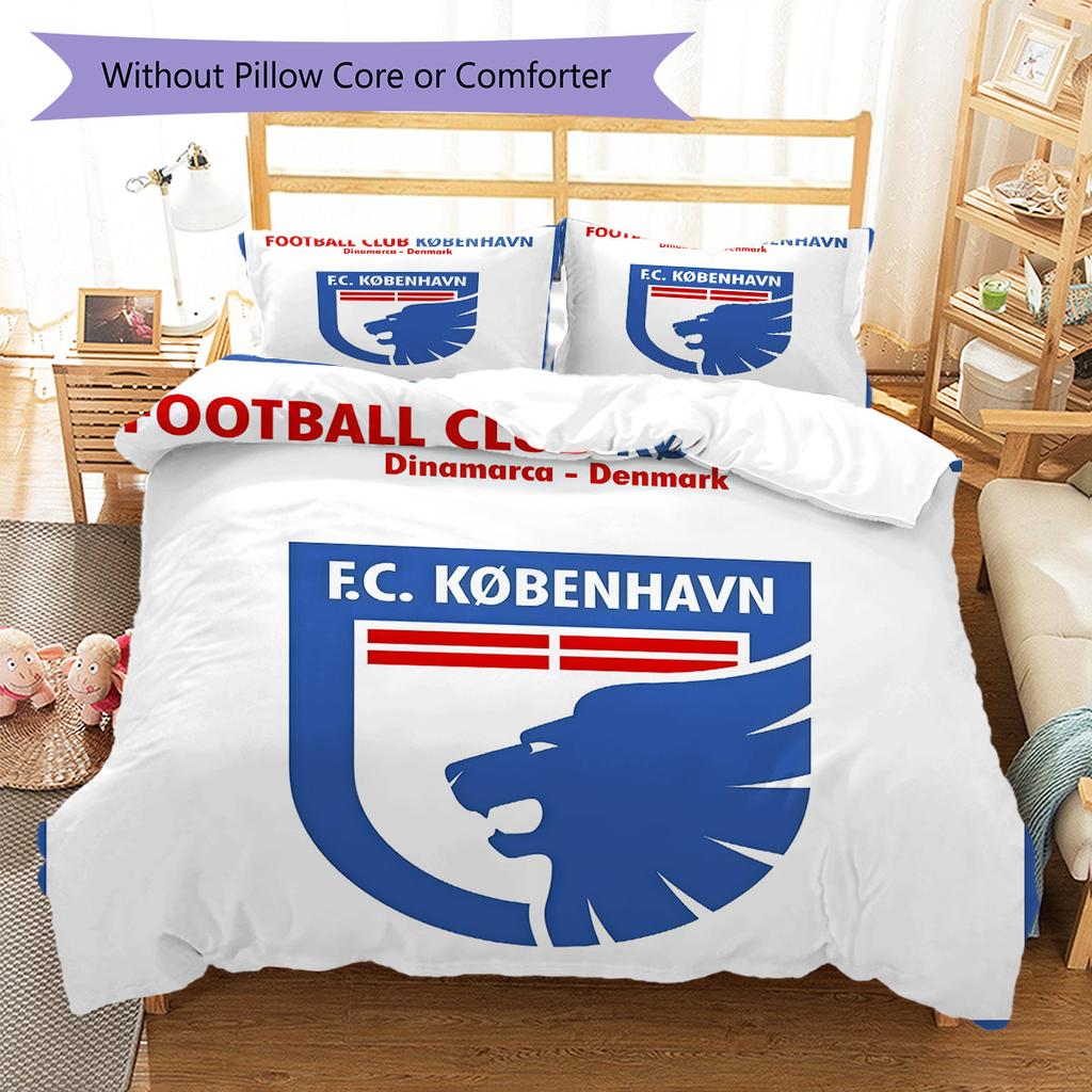 F.C. København Bedding Quilt Set Quilt Cover Pillowcase Home Decoration Birthday Gift (1 * duvet cover + 2 * pillowcase, without core)