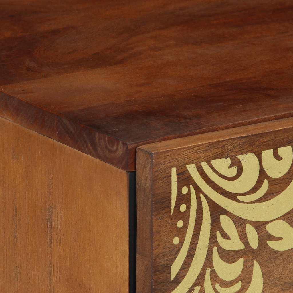 Nightstand Honey Brown 40 x 33 x 46 cm Solid Mango Wood