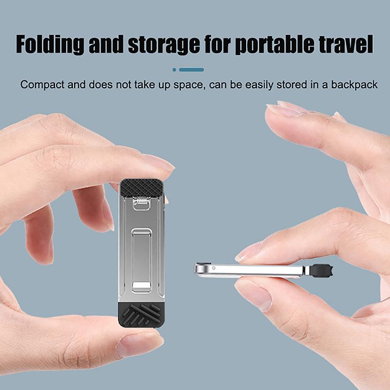 Mini Zinc Alloy Laptop Stand Adjustable Height Foldable Laptop Riser Legs Anti Slip Holder