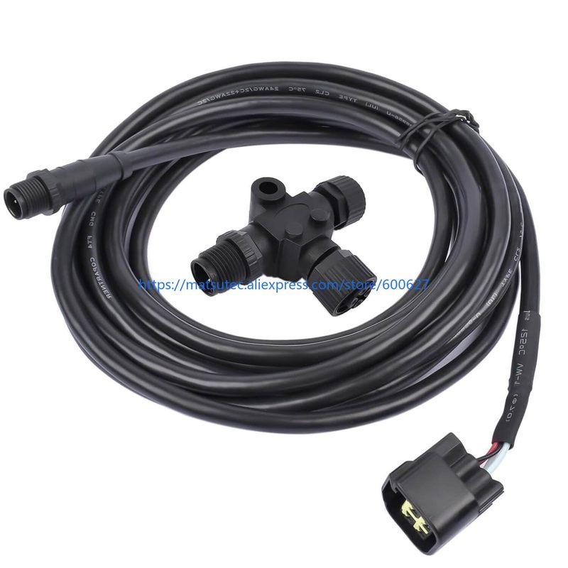 Engine Interface Cable NMEA2000 Connection with T Connector for Yamaha Outboard 2006 & Newer, Replace # 000-0120-37, 3004.6865-4