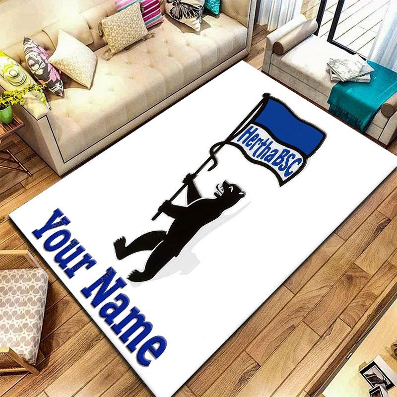 Hertha BSC Custom Name Carpet Rug for Living Room Bedroom Home Sofa Decoration,Kids Play Non-slip Floor Mat