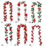 Christmas Holiday Art Garland Decorative Hanging Floral Garland Wall-Mounted Festival Theme for Front Door Tree Decoration