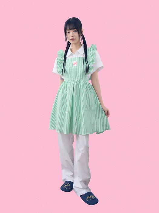 PONY PRESS CLUB Signature Frill Apron (Green) Apron only