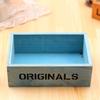 Wooden Succulents Planter Box Desktop Storage Box Retro Rustic Plant Container for Micro Landscape Succulents Small Plants Home Office Decor