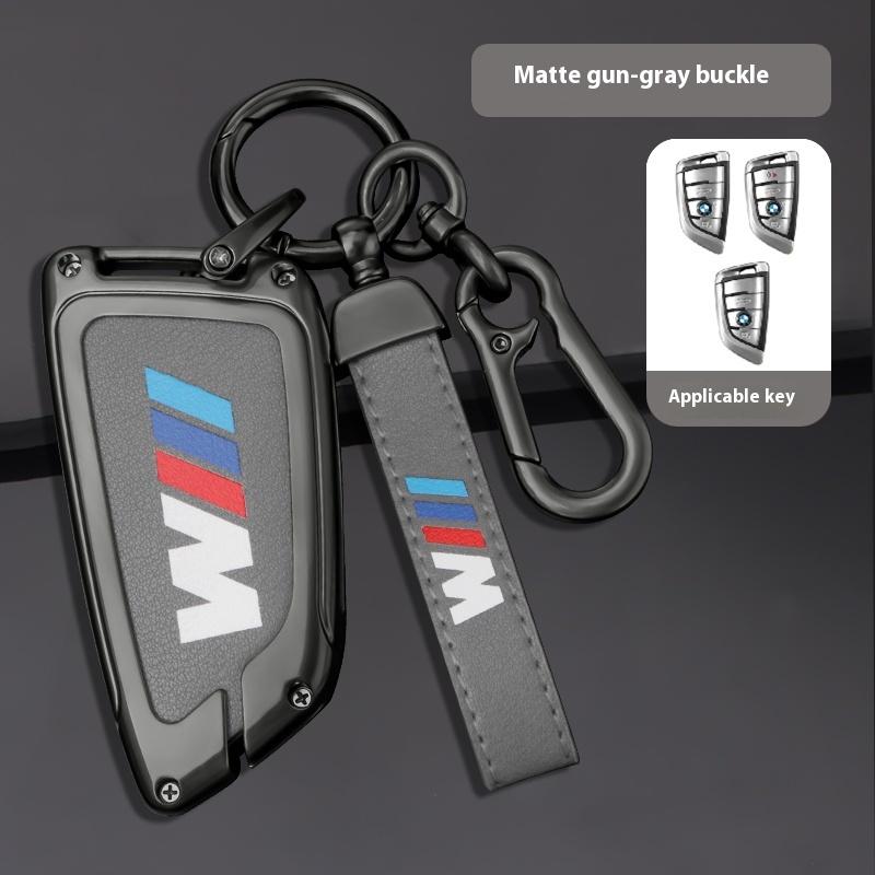 For BMW M E39 E46 E60 E90 F25 F15 F10 F20 F30 F01 G05 G20 X1 X3 X5 Car TPU Zinc Alloy Key Case Bag Car Key Chain Metal Key Shell