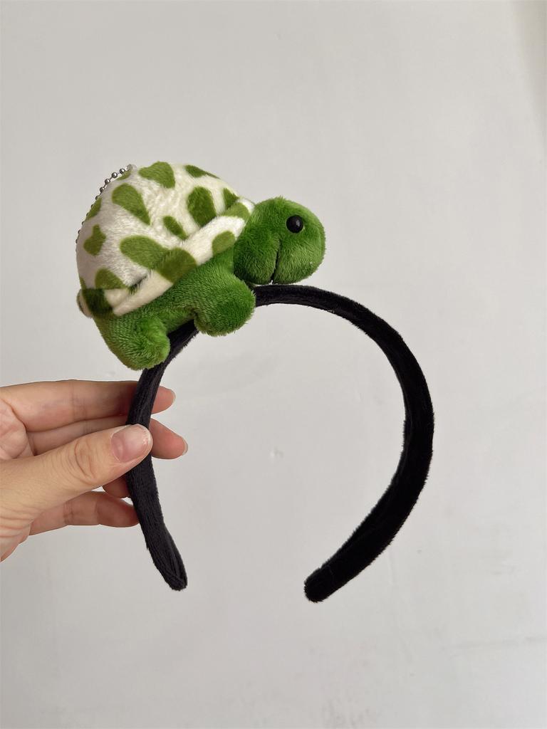 Cute Turtle Doll Plush Headband Wash Makeup Beach Vacation Hair Band Cartoon Animal Autumn Spring Headdress Hair Accessories