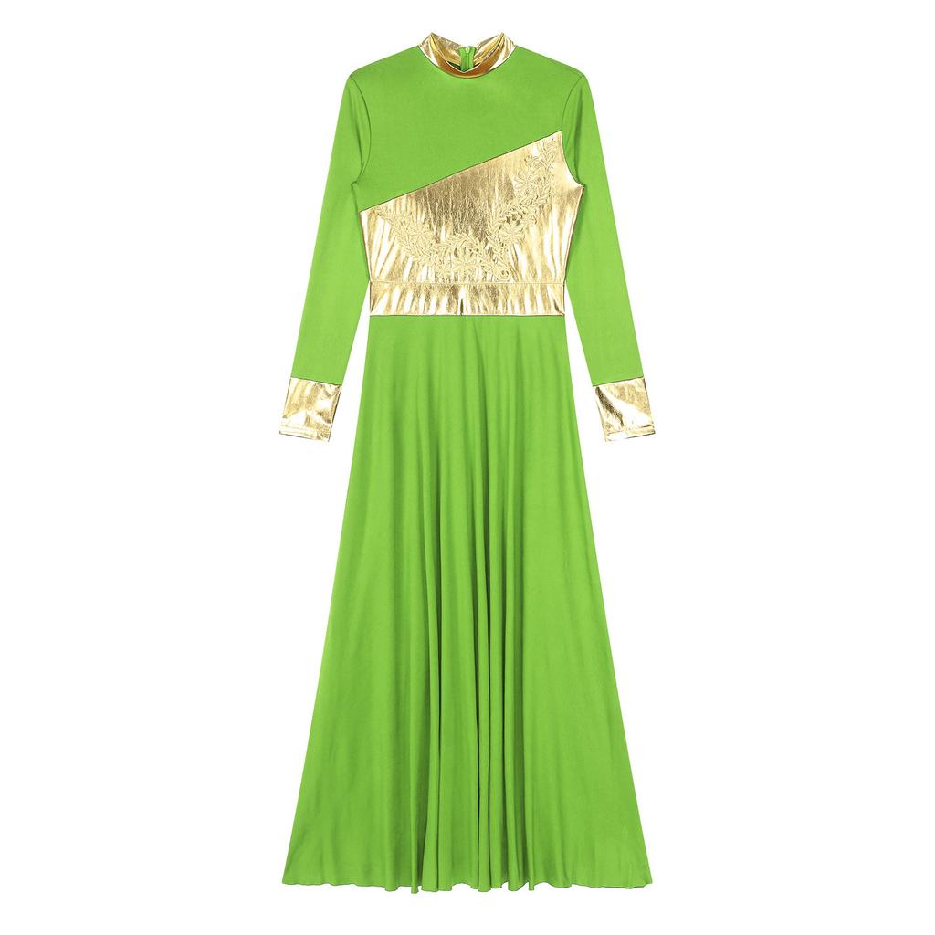 green praise dance dress Elegance Praise Dance Dress in Sequin and Chiffon main image 0