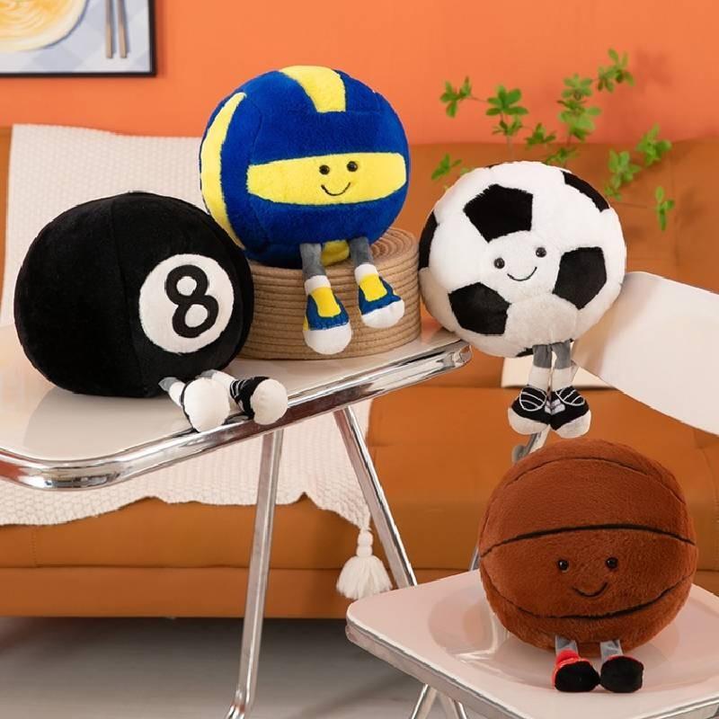 Plush Toys Basketball Cartoon Spherical Shape Motion Fill Doll Pillow Accompany
