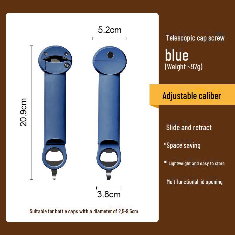 RAKUEN Multifunctional Telescopic Can & Bottle Opener with Magnetic Twist Feature