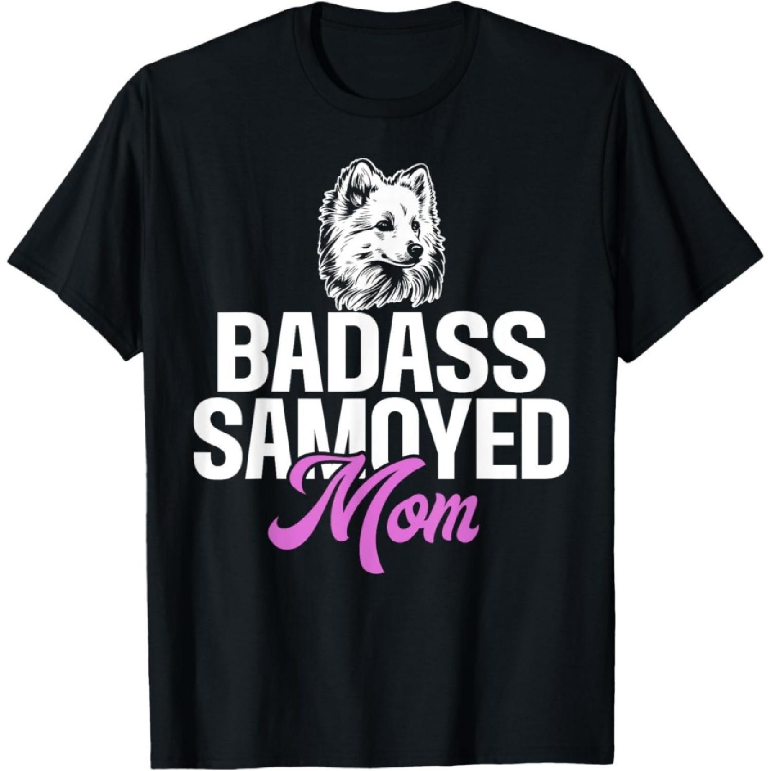 Badass Samoyed Mom T-Shirt S