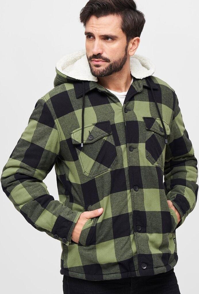 Winter Jacket Brandit Lumberjacket Hooded Black/olive
