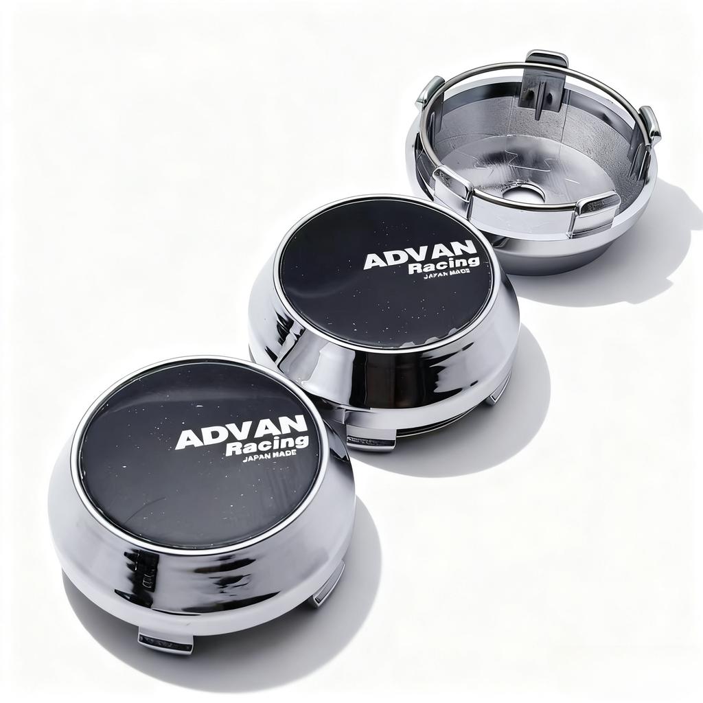 4pcs JDM Advan Racing Logo Emblem Car Wheel Center Caps High Cap 60MM Clips 56MM Wheels Hub Rim Hubcaps Cover Car Accessories