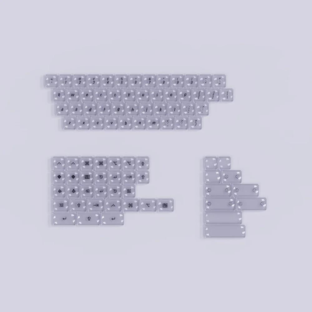 LCK 40S Transparent Low Profile Keycap Set Custom Ultra-thin Keyboard Cap Original Office Gaming KeyCap for Mechanical Keyboard