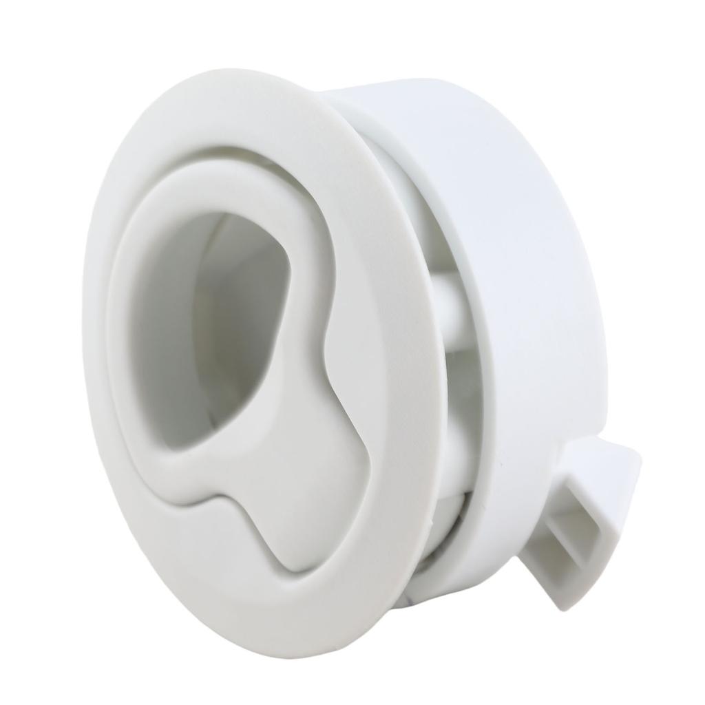 Plastic Flush Pull Hatch Latch Slam Latch for RV Marine Boat RV White