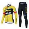 Mens Cycling Jersey Set Long Sleeve Quick Dry Breathable Mountain Road Bike Apparel